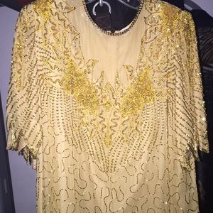 Gold full gown. 2x. Looks new